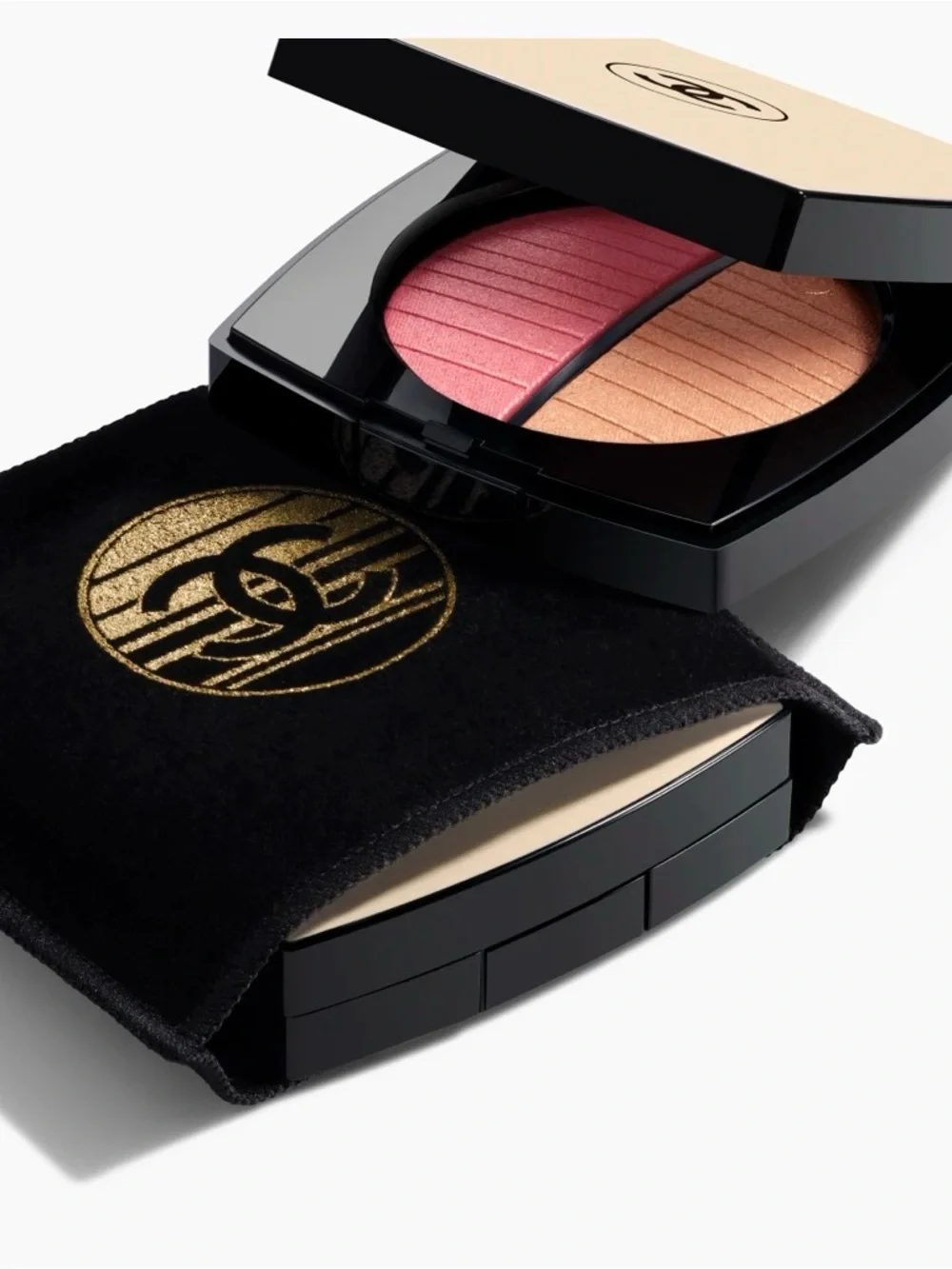 NEW CHANEL Les Beiges Exclusive Healthy Golden Glow Powder Duo in Eclat du Soir - Picture 4 of 8
